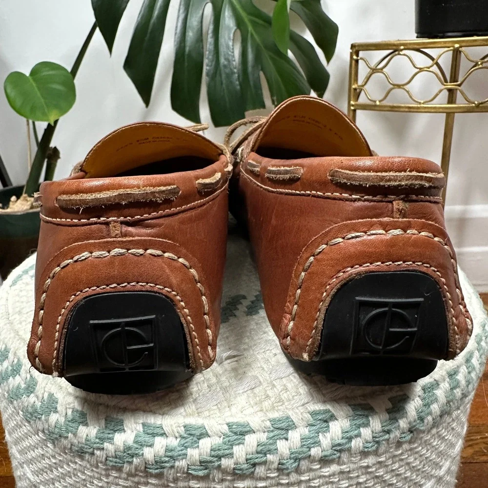 Cole Haan Grant‎ Driver Loafers Mens 9M Tan Leather Good Driving Shoes C04396